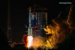 a rocket is being launtched in China